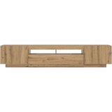 TV ormarić LED boja hrasta 200x35x40 cm konstruirano drvo | shoptok.hr