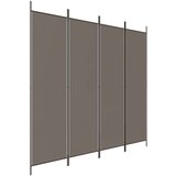 Sobna pregrada s 4 panela antracit 698 x 180 cm od tkanine | shoptok.hr