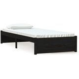  Okvir za krevet od masivnog drva crni 75 x 190 cm mali | Eponuda.com
