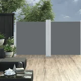 vidaXL Zložljiva stranska tenda antracitna 120x600 cm, (20966143)