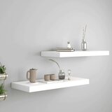vidaXL plutajuće zidne police 2 kom bijele 60 x 23,5 x 3,8 cm MDF Cijene