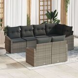 vidaXL set vrtnog blagovanja s jastučićima sivi poly ratan | shoptok.hr