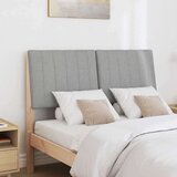vidaXL tapecirano vzglavje svetlo siva 120 cm masivno borovo les | Shoptok.si