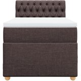  Krevet s oprugama i madracem tamnosmeđi 90 x 200 cm od tkanine | shoptok.hr