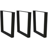 vidaXL Noge jedilne mize V-oblike 3 kosi črne 80x(72-73,3) cm jeklo Cene