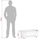 Calypso saksija s kotačima Siva 79 x 35 x 33 cm PP | shoptok.hr