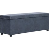 vidaXL Klop s prostorom za shranjevanje 116 cm sivo umetno semiš usnje | Shoptok.si