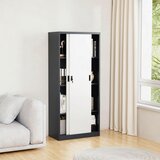 MID.YOU ARHIVSKA OMARA antracit, bela | Shoptok.si