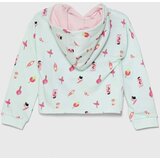 Guess Dječja pamučna dukserica boja: tirkizna, s kapuljačom, s uzorkom | shoptok.hr