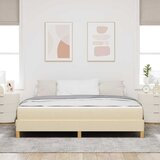  s opruga kutije s uzglavljem Krema 180 x 200 cm tkanina | shoptok.hr