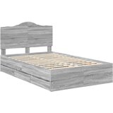  Krevetna konstrukcija s ladicama Siva Sonoma 120 x 190 cm | shoptok.hr