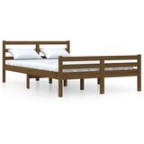  Posteljni okvir medeno rjav iz trdnega lesa 120x200 cm, (20646744) | Shoptok.si