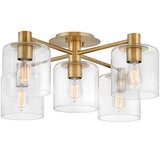 Quintiesse Hinkley Axel Večkraka pol-vgradna stropna svetilka Heritage Brass, (22098432) Cene