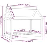 Krevet za pse sivi 81 x 60 x 70 cm od masivne borovine | Eponuda.ba
