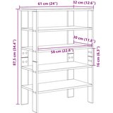  Stalak za cipele crni 61x32x87,5 cm od konstruiranog drva | shoptok.hr