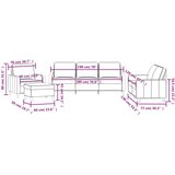  4-dijelni set sofa s jastucima crvena boja vina baršunasti | shoptok.hr