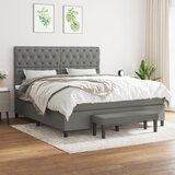 The Living Store Box spring postelja z vzmetnico temno siva 160x200 cm blago - Box Spring Postelja, (21519023) | Shoptok.si