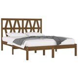  Posteljni okvir medeno rjav iz trdne borovine 200x200 cm, (20684682) | Shoptok.si