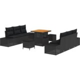  Set vrtnih kauča od 9 komada s jastučićima crni poli ratan acacia | shoptok.hr