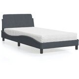 vidaXL Postelja z vzmetnico temno siva 100x200 cm žamet Cene