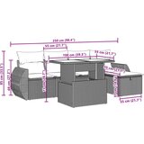 vidaXL 6-dijelni set vrtnih sofa s jastucima bež od poliratana | shoptok.hr