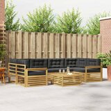  Set vanjskih sofa 7 kom. Bijela i antracit Poliester | shoptok.hr