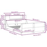 vidaXL Okvir kreveta bez madraca voštano smeđi 140x200 cm od borovine | shoptok.hr