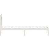 Posteljni okvir bel iz trdnega lesa 90x190 cm 3FT, (20905991) | Shoptok.si