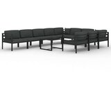  11-dijelna vrtna garnitura s jastucima aluminijska antracit | shoptok.hr