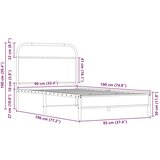 vidaXL Posteljni okvir brez vzmetnice 90x190 cm sonoma hrast inž. les | Shoptok.si