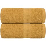 vidaXL Ručnici za pranje ŽABA 2 kom. zlatne 30x30 cm 360 g/m² - Zlatno 30 x 30 cm 2 | shoptok.hr