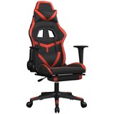  Gaming stol z oporo za noge črno in rdeče umetno usnje, (21152266) | Shoptok.si