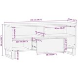 TV ormar s ladicama Smeđa 100 x 33 5 x 46 cm Čvrsto drvo manga | shoptok.hr