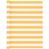 vidaXL balkonski zastor bijelo-žuti 120 x 500 cm od tkanine Oxford Cijene