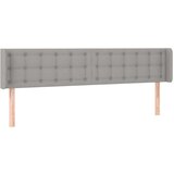  Vzglavje z ušesi svetlo sivo 183x16x78/88 cm blago, (20794581) | Shoptok.si