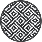 Maison Chic Zunanja Preproga, Rug bela in črna Ø160 cm PP, (22122466) | Shoptok.si