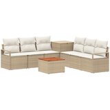 Set sofe 8 kom. Bež i krem bijela Poli Rattan i čelik | shoptok.hr