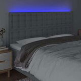  LED posteljno vzglavje svetlo sivo 180x5x118/128 cm blago, (20793607) | Shoptok.si