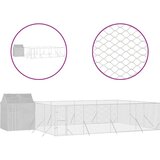 vidaXL Vanjski kavez za pse s krovom srebrni 10x6x2 5m pocinčani čelik | shoptok.hr