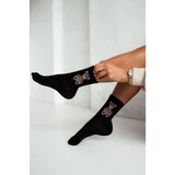 Milena Women's Cotton Socks With A Bear Black Cijene