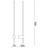 Ideal Lux led zidno svetilo essence LED/12W/230V 2700K 70 cm cri 90 crno | Eponuda.com