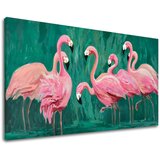  Slike na platnu flamingosi 1-dijelna XOBCH12426GE1 (autorske) | shoptok.hr