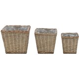 Furnova Visoko cvetlično korito 3 kosi pleteno s PE podlogo, (21921297) | Shoptok.si