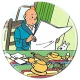 magnet - tintin, newspaper with snowy