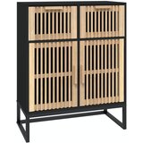  Komoda crna 60 x 30 x 75 cm od konstruiranog drva | shoptok.hr