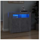  Komoda s LED svjetlima siva boja betona 80 x 35 x 75 cm | shoptok.hr