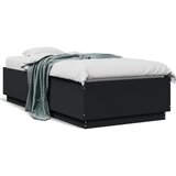 vidaXL Okvir za krevet crni 90 x 190 cm od konstruiranog drva Cijene
