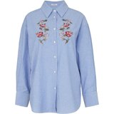 Orsay Light blue women's shirt with embroidery - Women's | shoptok.hr