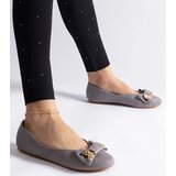 Gemre Gray ballet flats adorned with a bow and brooch Esdras | shoptok.hr