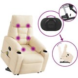  Električni masažni naslanjač bež mikrovlakna, (5000133073) | Shoptok.si